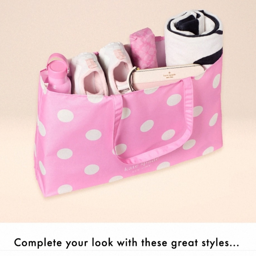 Kate Spade Pink Polka Dot Tote - Picture 3 of 3